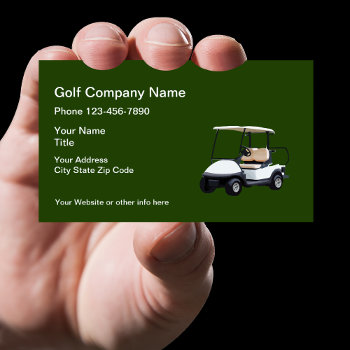 Golf Cart Theme Business Card by Luckyturtle at Zazzle