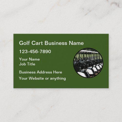 Golf Cart Theme Business Cards