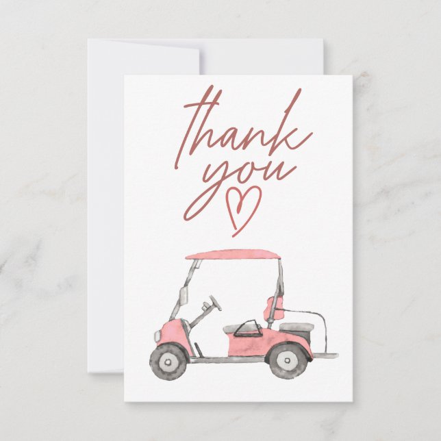 Golf Cart with Thank you text Card (Front)