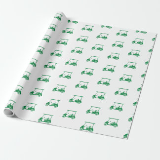 Golf Cart Wrapping Paper in Green
