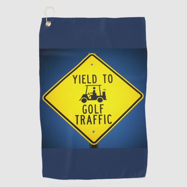 Golf Cart Yield Sign Towel (Front)