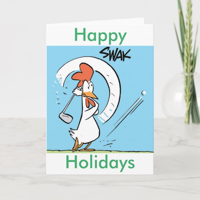Golf Cartoon Cartoon Greeting Card (Front)