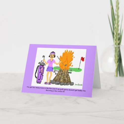 Golf Cartoon Greeting Card