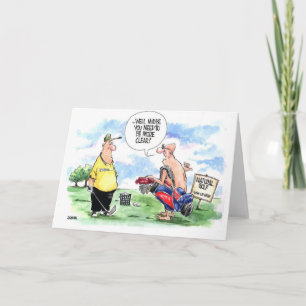 Golf cartoon greeting card: Natural golf Card