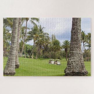 Golf Carts at Poipu Bay, Kauai, Hawaii Jigsaw Puzzle