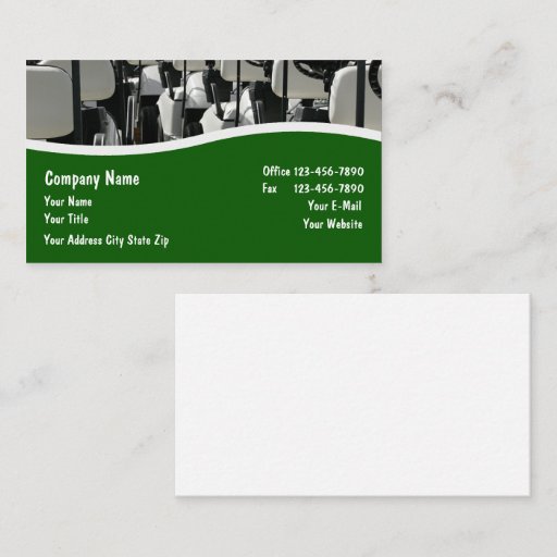 Customizable Golf Business Cards