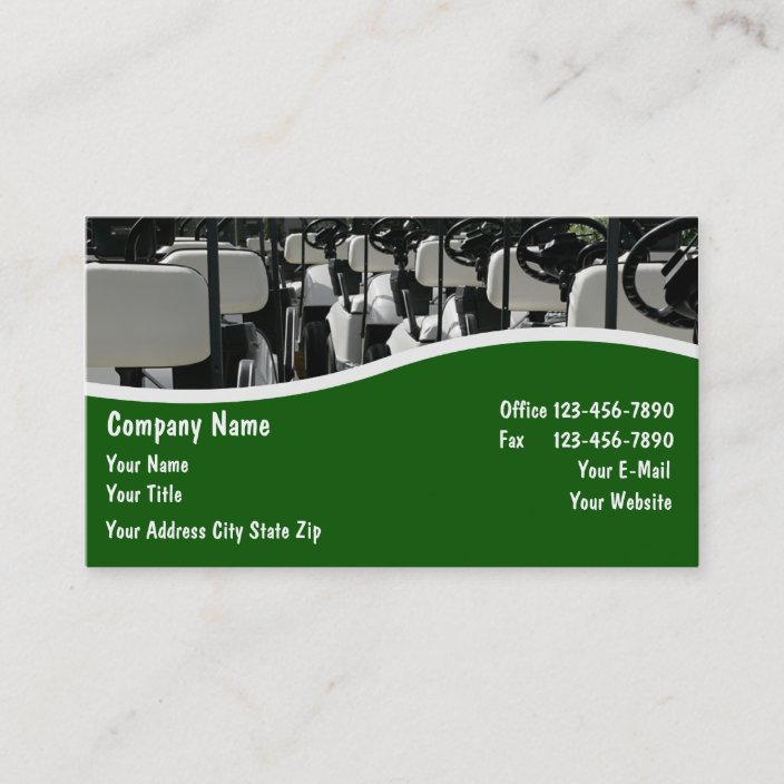 Golf Carts Dealer And Repair Business Card