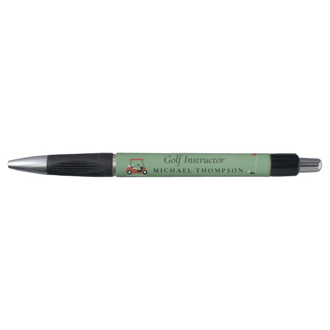 Golf Carts Modern Golfer Golf Instructor Pen (Front)