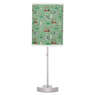 Golf Carts Modern Golfer Golf Theme Kids Pattern Table Lamp