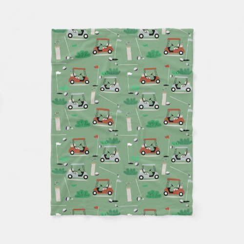 Golf Carts Modern Golfer Golf Theme Pattern