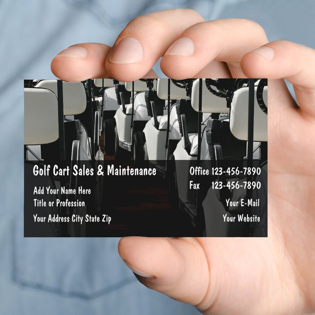 Golf Carts Sales Maintenance Business Card (Creator Uploaded)