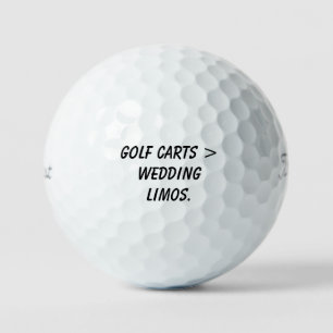'Golf Carts > Wedding Limos' Funny Wedding Favor Golf Balls