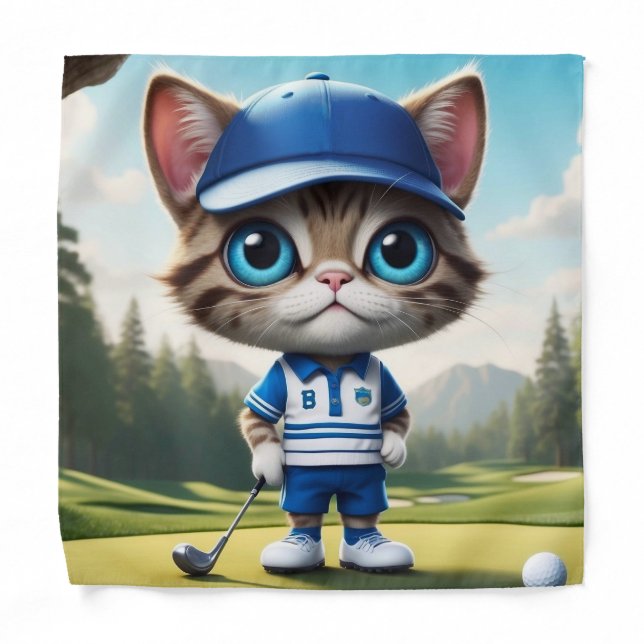 Golf Cat Bandana (Front)