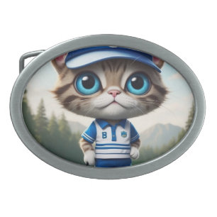Golf Cat Belt Buckle