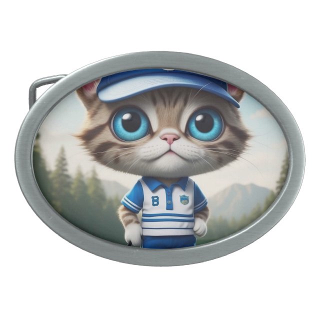 Golf Cat Belt Buckle (Front)