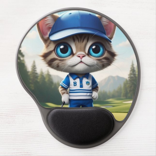 Golf Cat Gel Mouse Pad (Front)