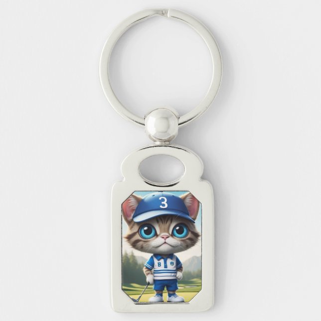 Golf Cat Keychain (Front)