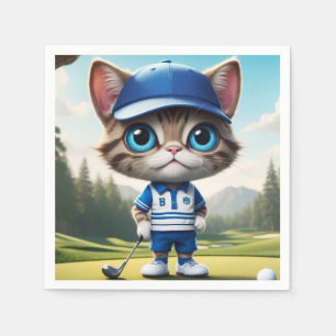 Golf Cat Napkins