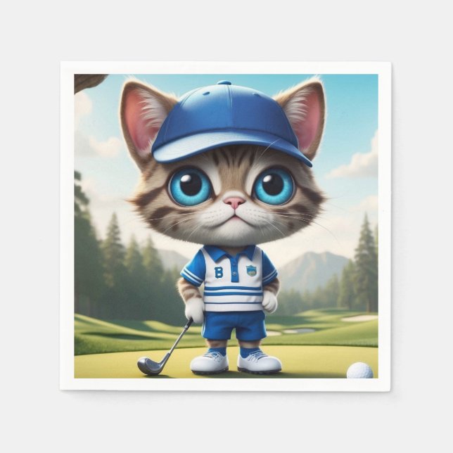 Golf Cat Napkins (Front)