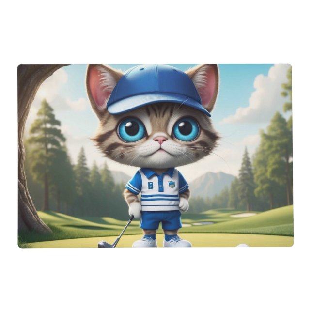Golf Cat Placemat (Front)