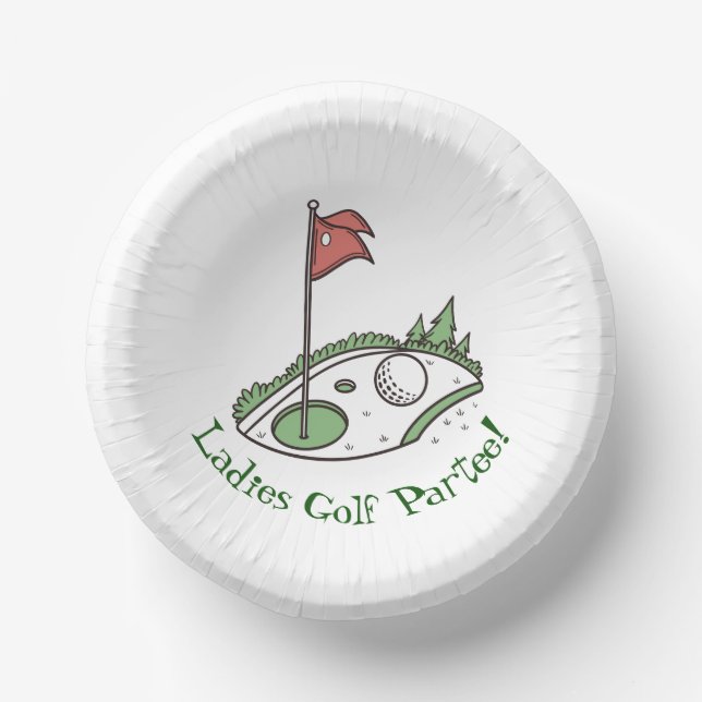 Golf Celebration Party Paper Bowl (Front)