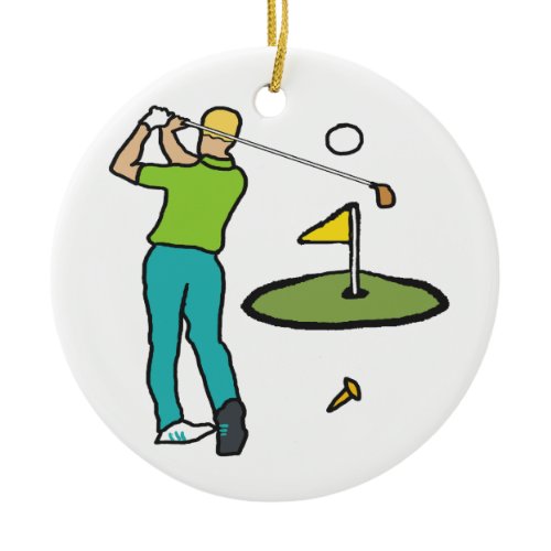 Golf Ceramic Ornament