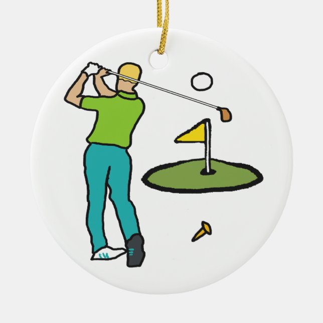 Golf Ceramic Ornament (Front)