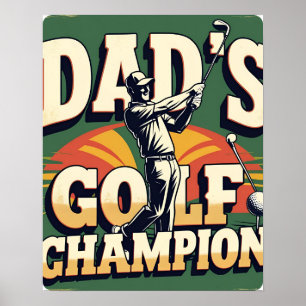 Golf Champion Dad Digital Poster Download