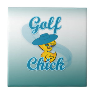 Golf  Chick #3 Tile