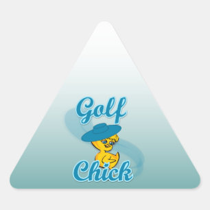 Golf  Chick #3 Triangle Sticker