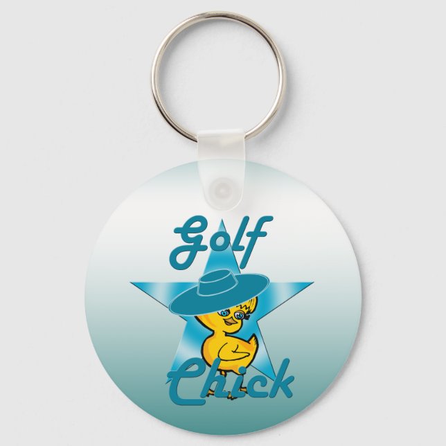 Golf Chick #7 Keychain (Front)