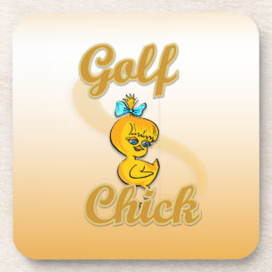 Golf Chick Drink Coaster