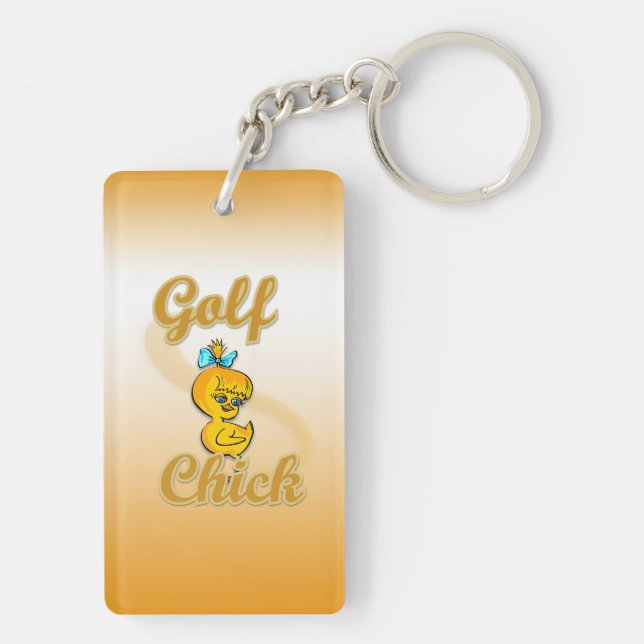 Golf  Chick Keychain (Back)
