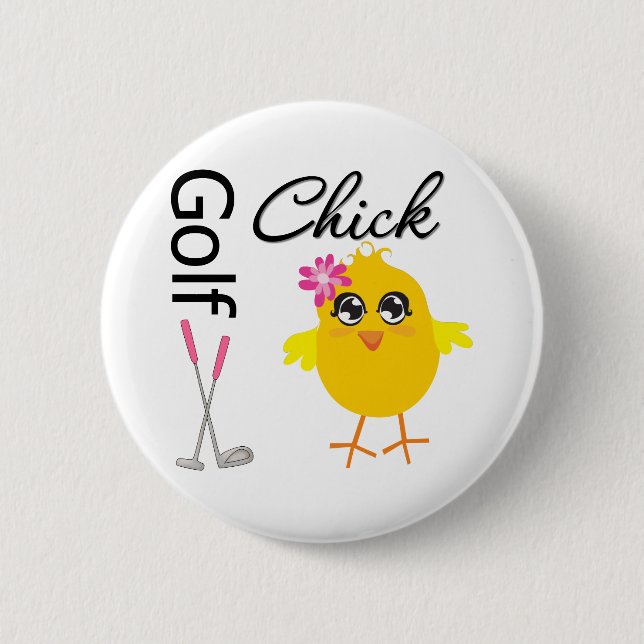 Golf Chick Pinback Button (Front)