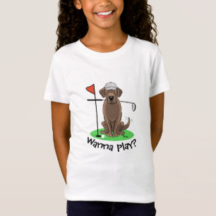 Golf Chocolate Labrador Retriever Dog - Cute T-Shirt
