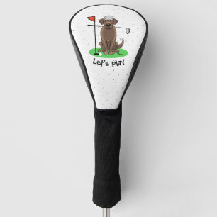 Golf Chocolate Labrador Retriever Dog - Funny Golf Head Cover