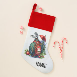 Golf Christmas bag with Santa Hat Christmas Stocking