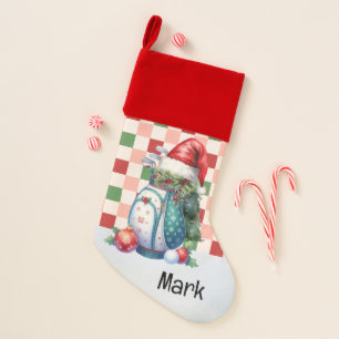 Golf Christmas bag with Santa Hat Stocking