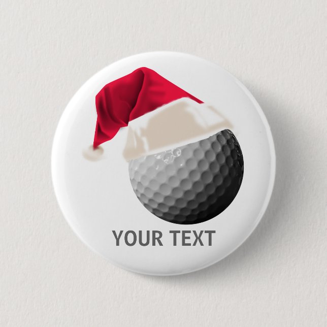 golf christmas button (Front)