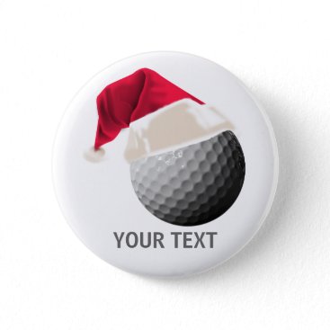 golf christmas button