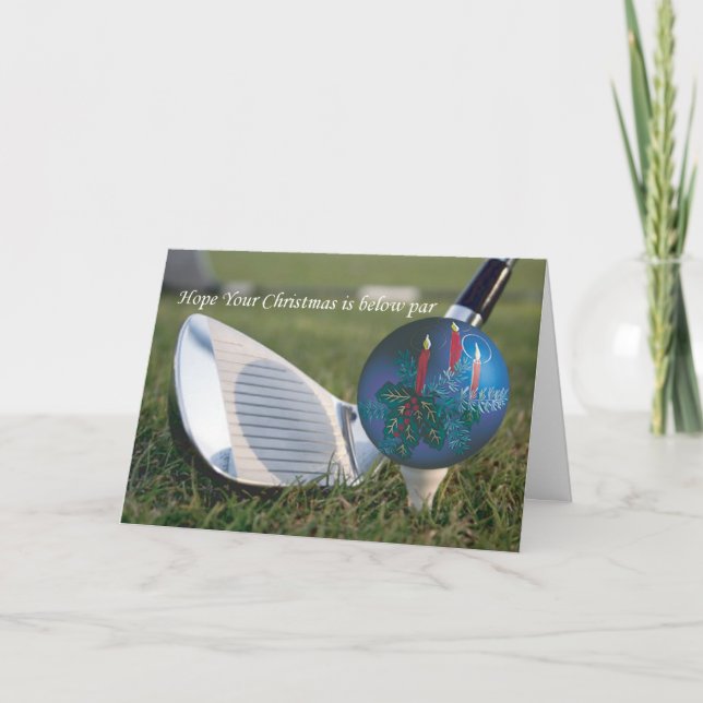 Golf Christmas card with special verse (Front)