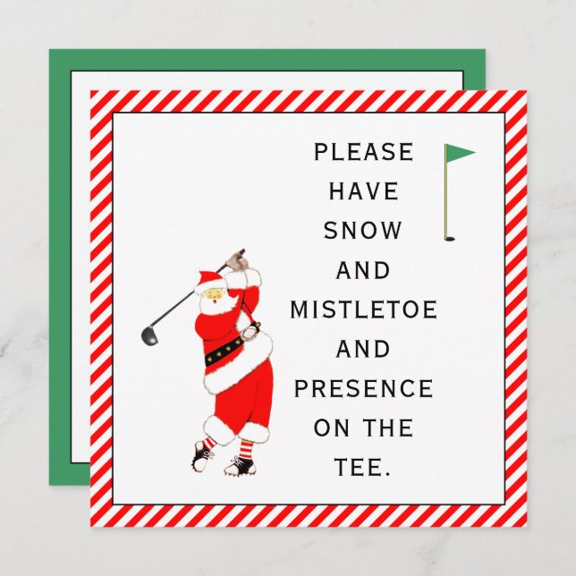 Golf Christmas Cards (Front/Back)