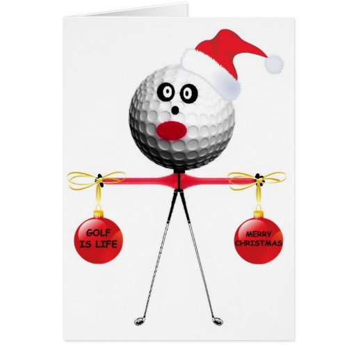 Golf Christmas Greeting Card | Zazzle