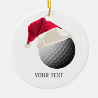 golf christmas ceramic ornament