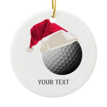 golf christmas ceramic ornament