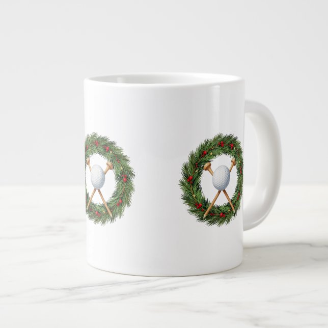 Golf Christmas Coffee Mug (Front Right)