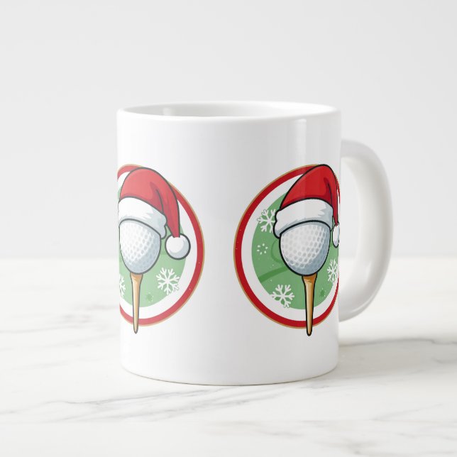 Golf Christmas Coffee Mug (Front Right)