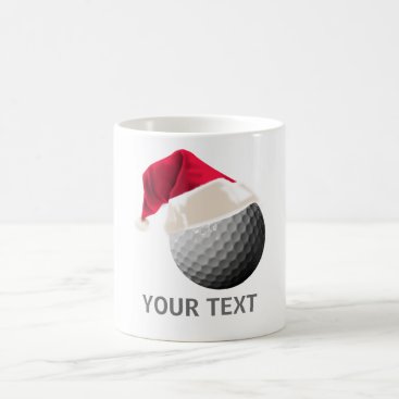 golf christmas coffee mug