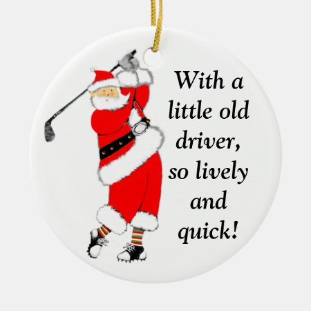 Golf Christmas Collectible Ceramic Ornament