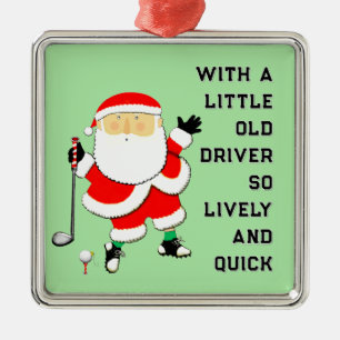 Golf Christmas Collectible Metal Ornament